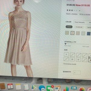 Bridesmaid dress in pink from David’s Bridal